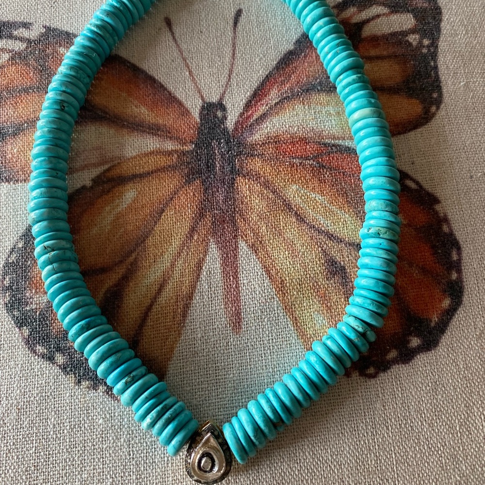 L’ atelier De Liora Polki Diamond Turquoise Necklace - Picture 9 of 13